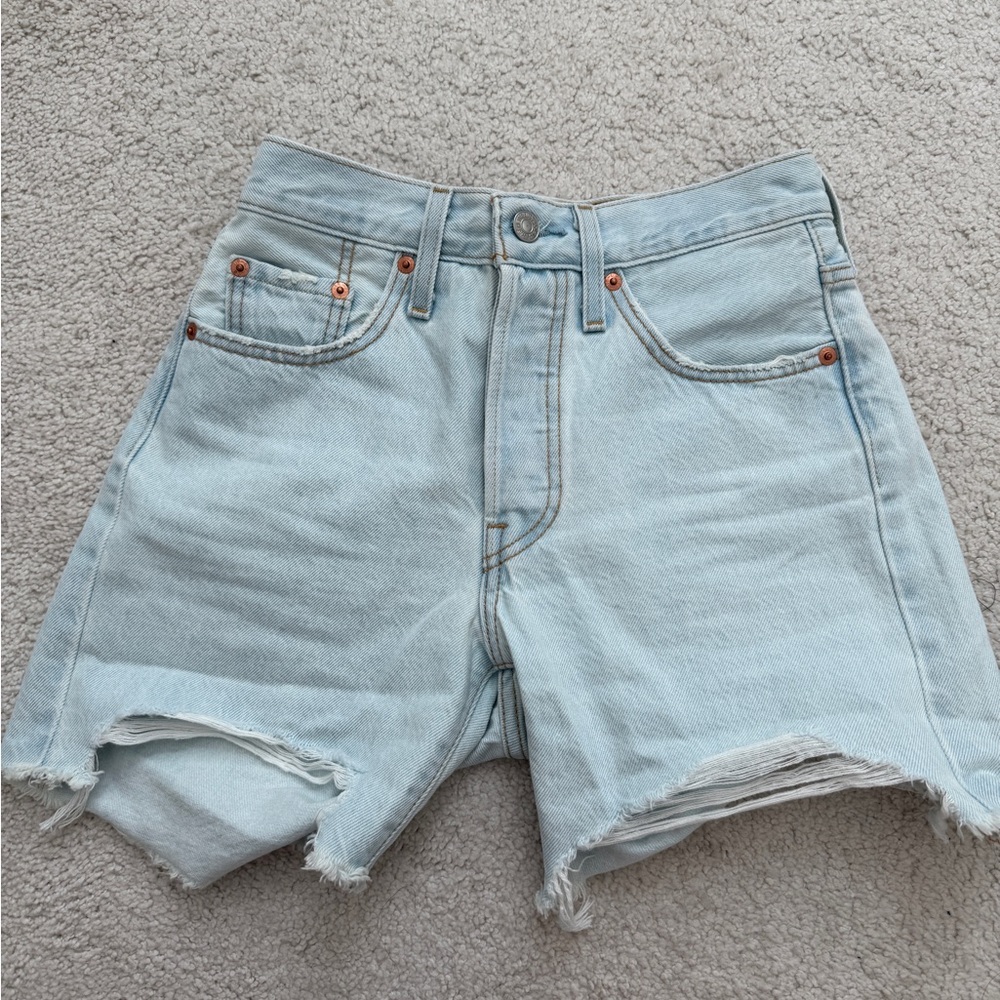 Levi's Light Blue Jean Shorts